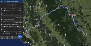 Strange detour on I-205 in California