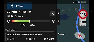 Pourcentage de batterie à l'arrivée erronée et décroît au cours du trajet.