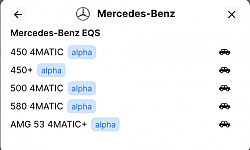 Cannot choose Mercedes EQS SUV