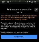 Equinox EV negative consumption and app repeatedly disabled