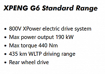 Xpeng G6 Standard Range