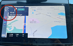 CarPlay interface covering up data in ABRP
