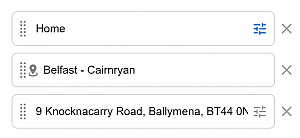 Belfast Cairnryan Ferry only routing one way (Belfast > Cairnryan)