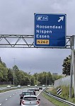 Wrong info on exit sign motorway